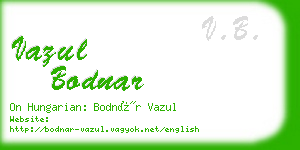 vazul bodnar business card